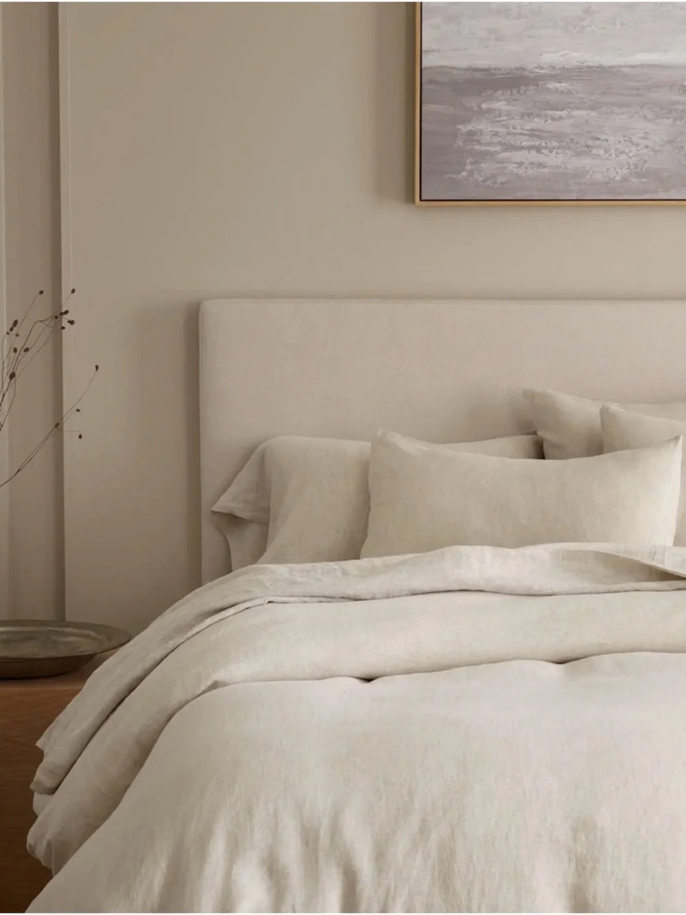 Quince NWOT European Linen Duvet Set in Natural Chambray King/Cal King 1071